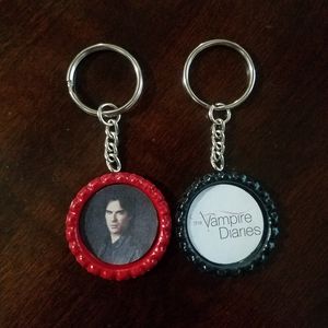 Damon Salvatore Bottle Cap Keychains